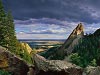 Alpine Glow - West face of the Third Flatiron - Panorama 
